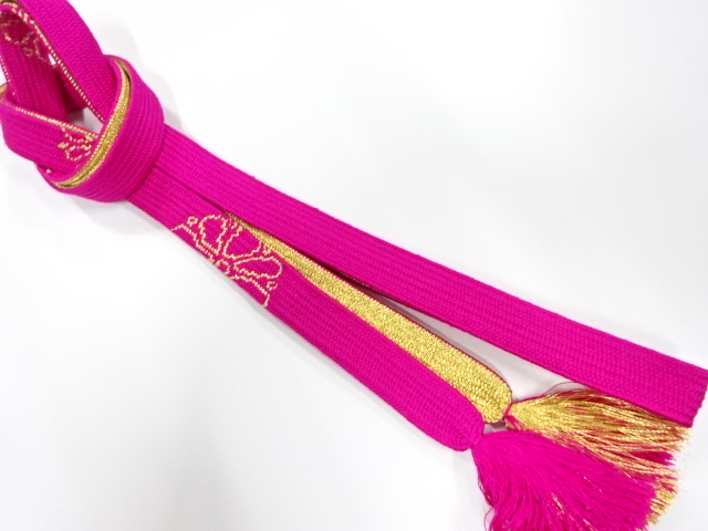 JAPANESE KIMONO / HANDTIED OBIJIME CORD